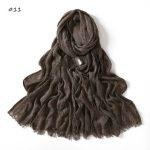 Hand-Dyed Modal Viscose Hijab – Soft Breathable Crinkled Fringe Ethnic Pleated Shawl